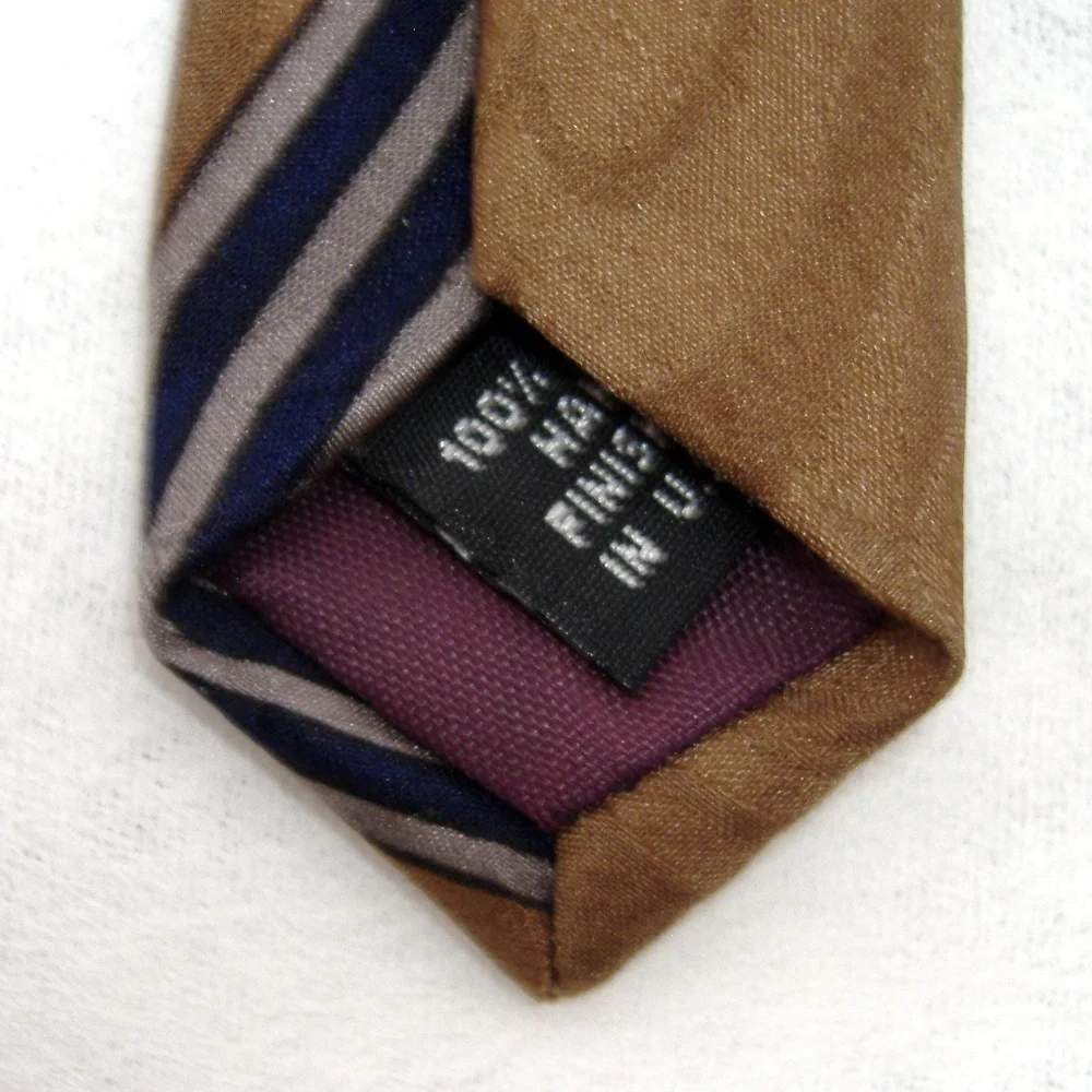 Upbeat Roffe Mens Neckwear Tie 100% Silk Brown Tan Black Music Instrument Cello